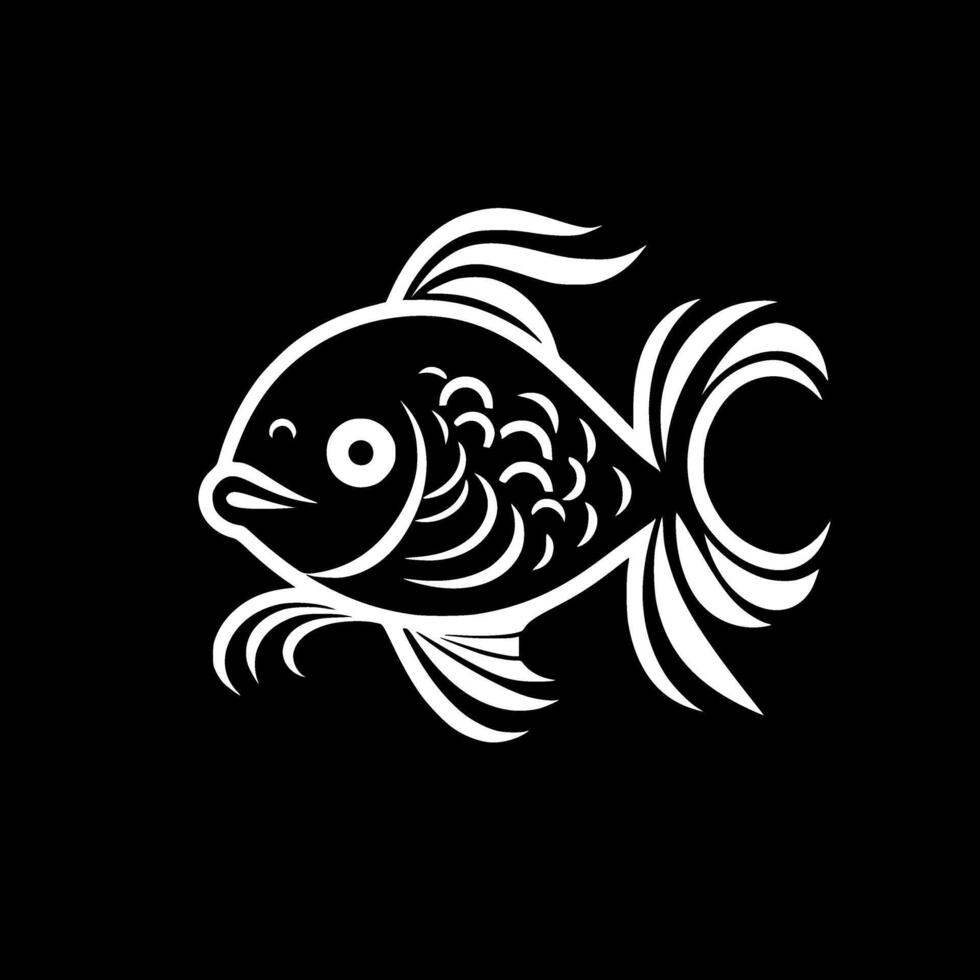 Clownfish, Black and White illustration vector