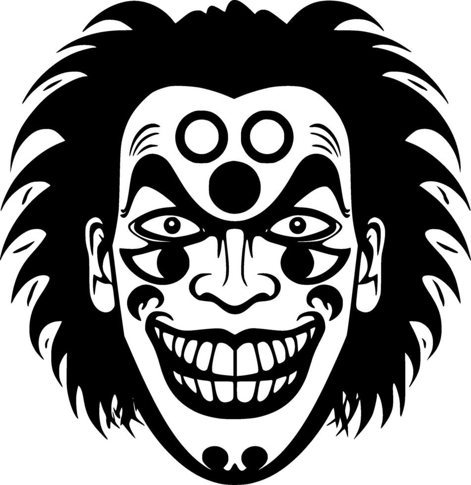 Clown - Minimalist and Flat Logo - illustration vector