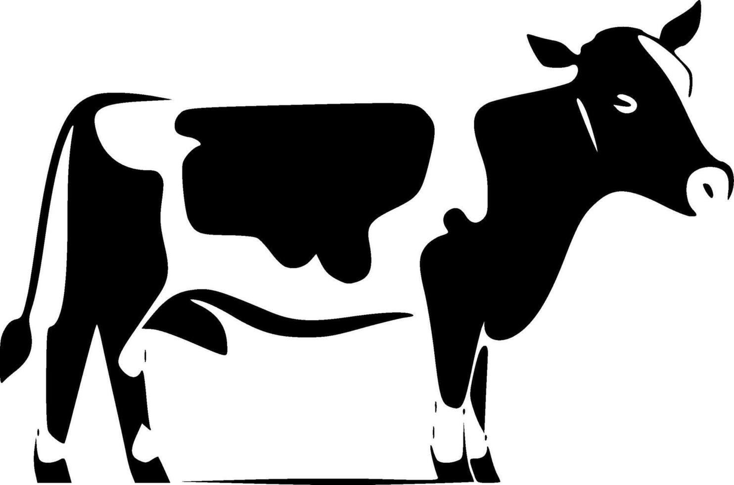 Cow, Black and White illustration vector