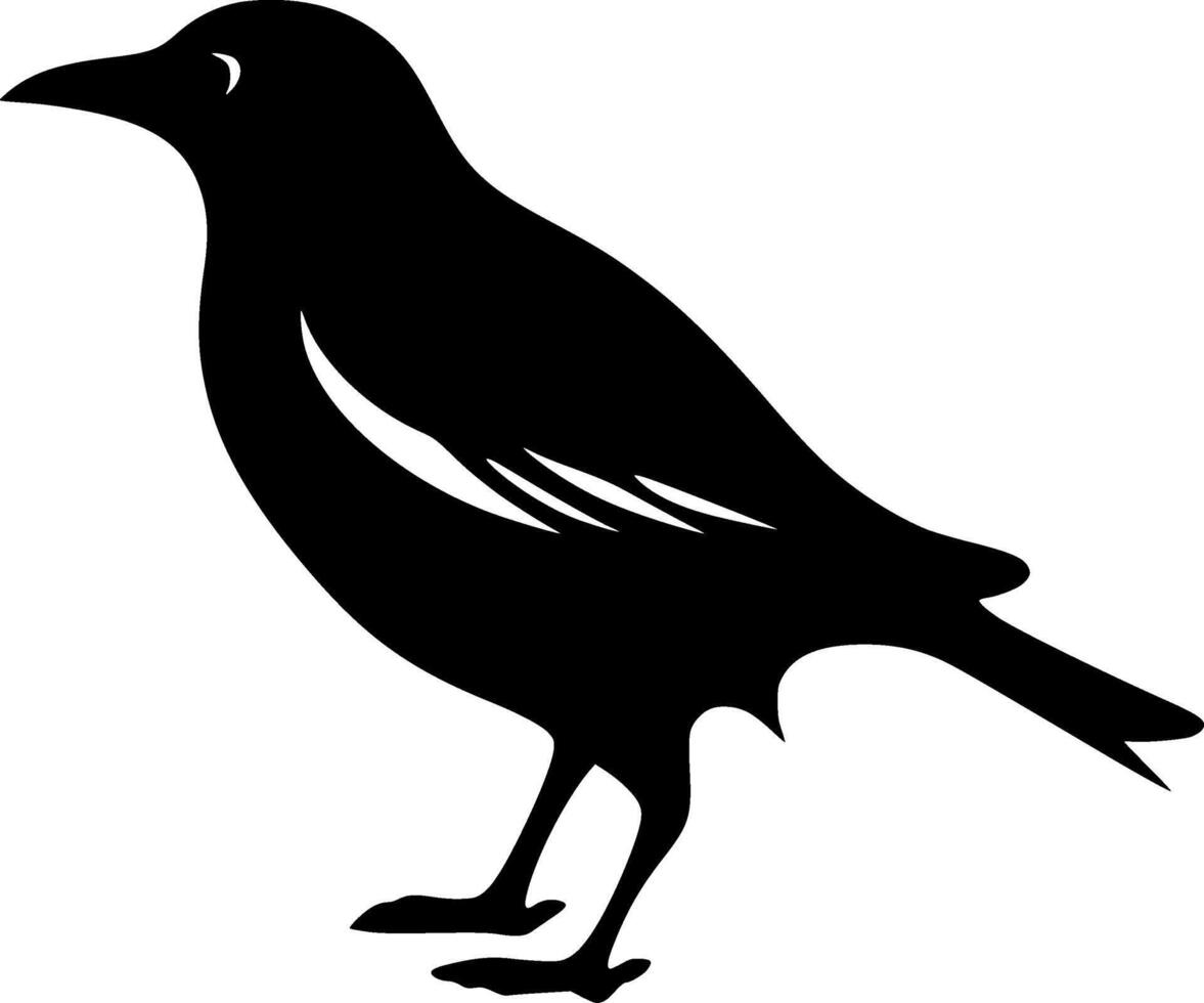 Crow, Minimalist and Simple Silhouette - illustration vector