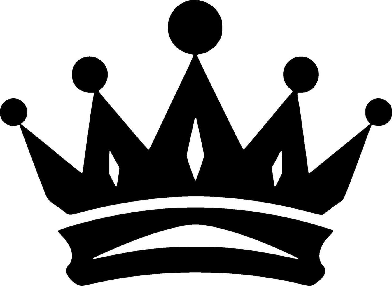 Crown - Minimalist and Flat Logo - illustration vector