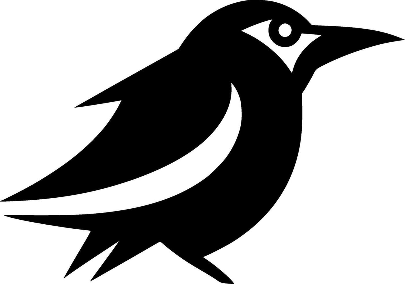 Crow - Minimalist and Flat Logo - illustration vector