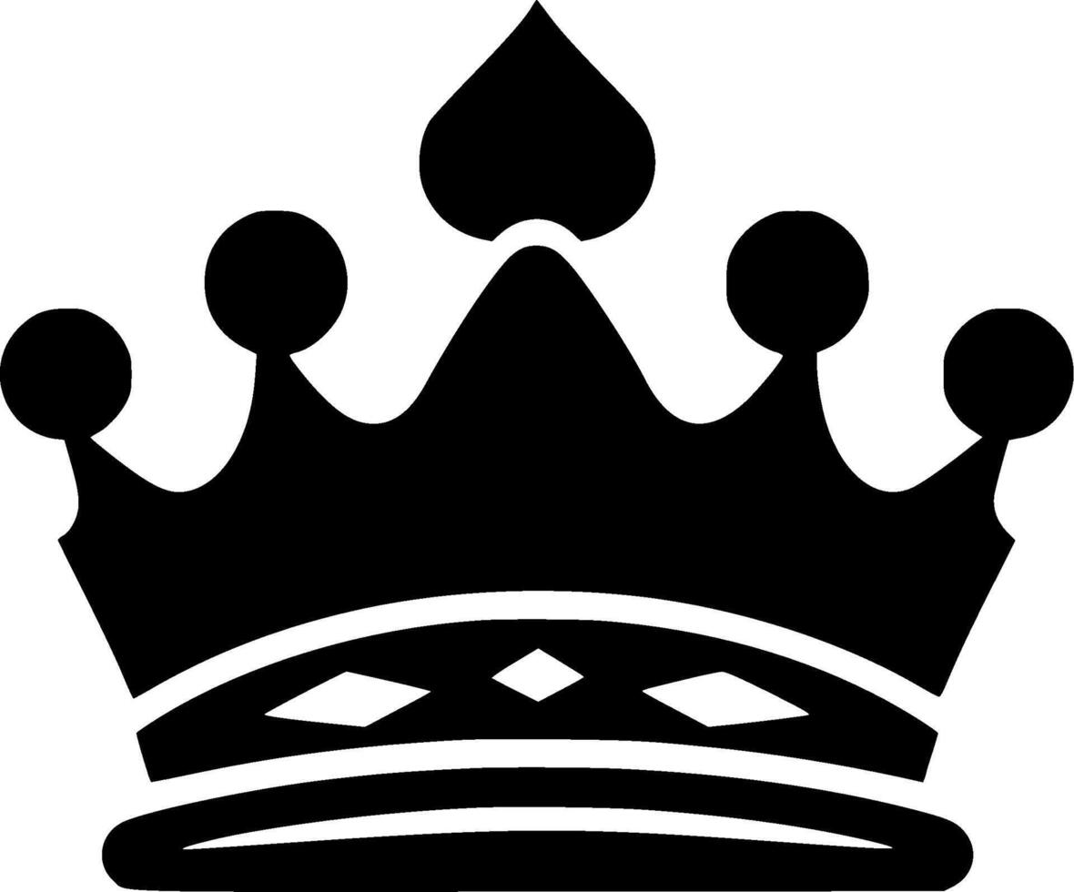 Crown, Minimalist and Simple Silhouette - illustration vector