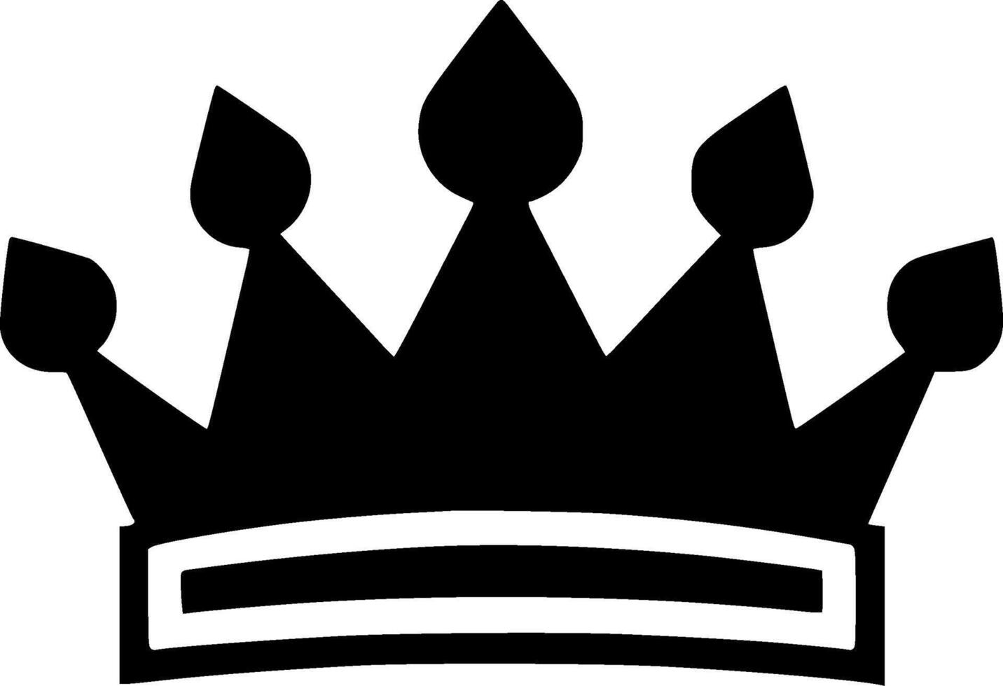 Crown, Black and White illustration vector