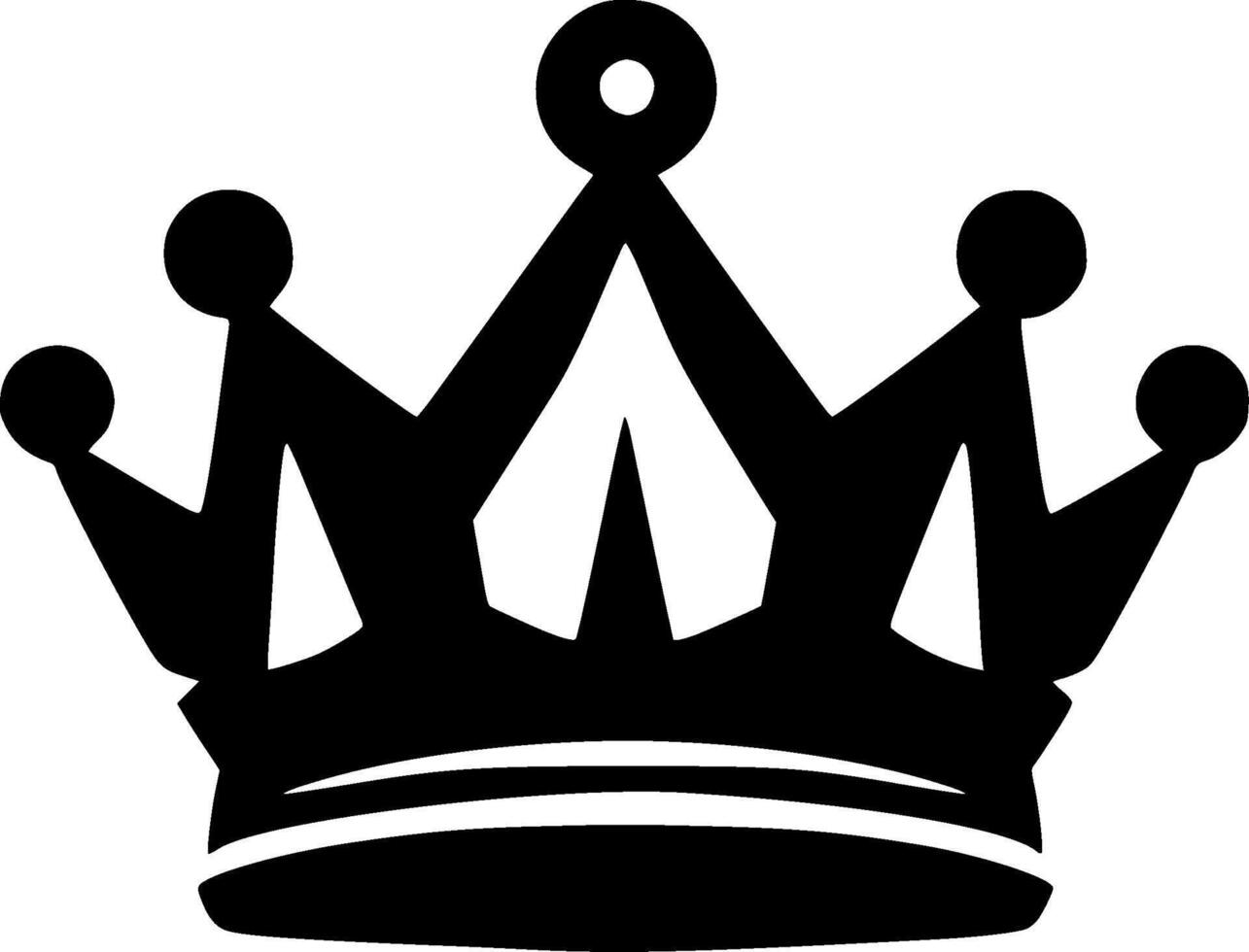 Crown, Minimalist and Simple Silhouette - illustration vector