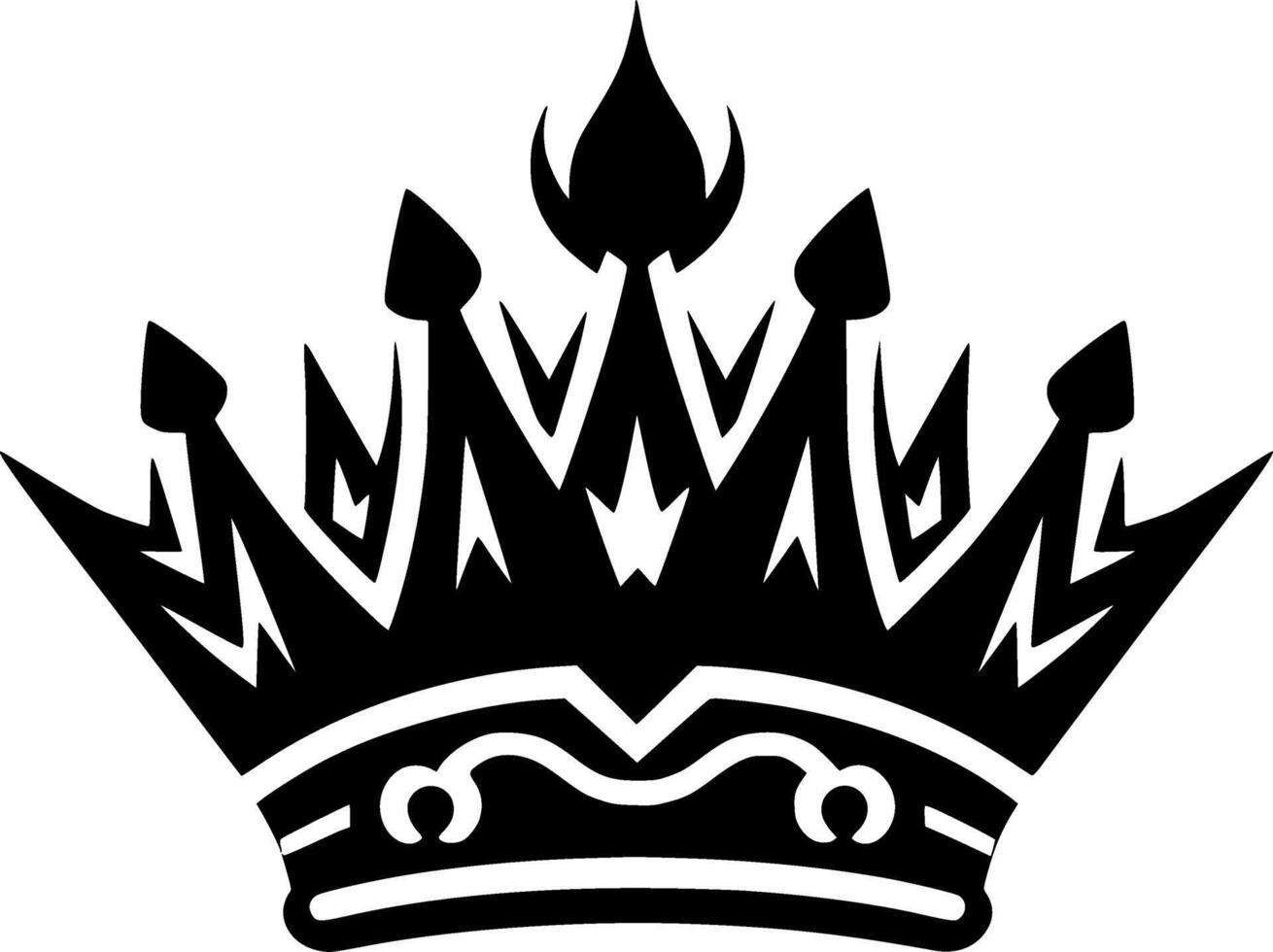 Crown - Minimalist and Flat Logo - illustration vector