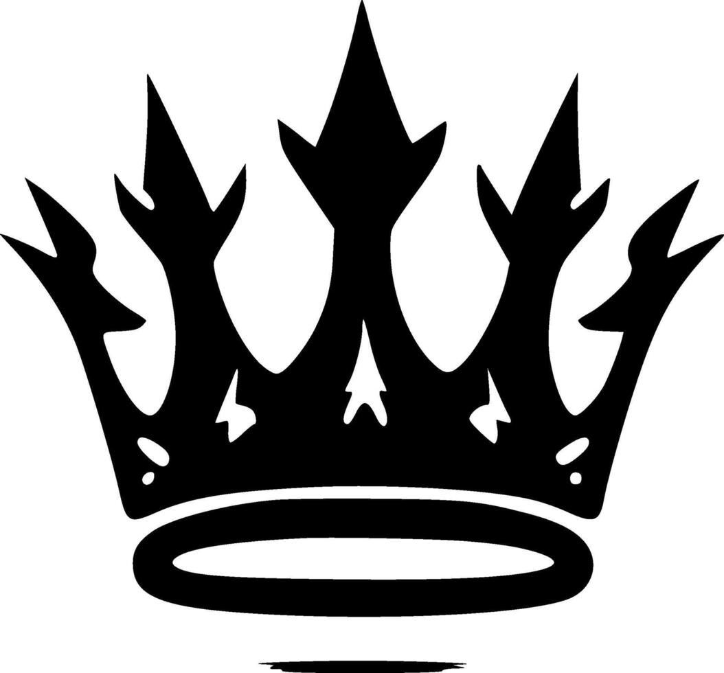 Crown, Black and White illustration vector