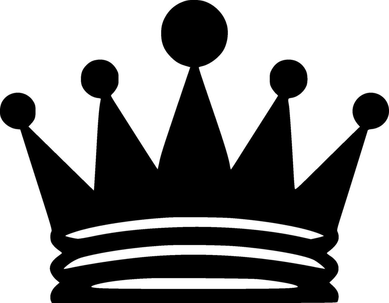 Crown - Minimalist and Flat Logo - illustration vector