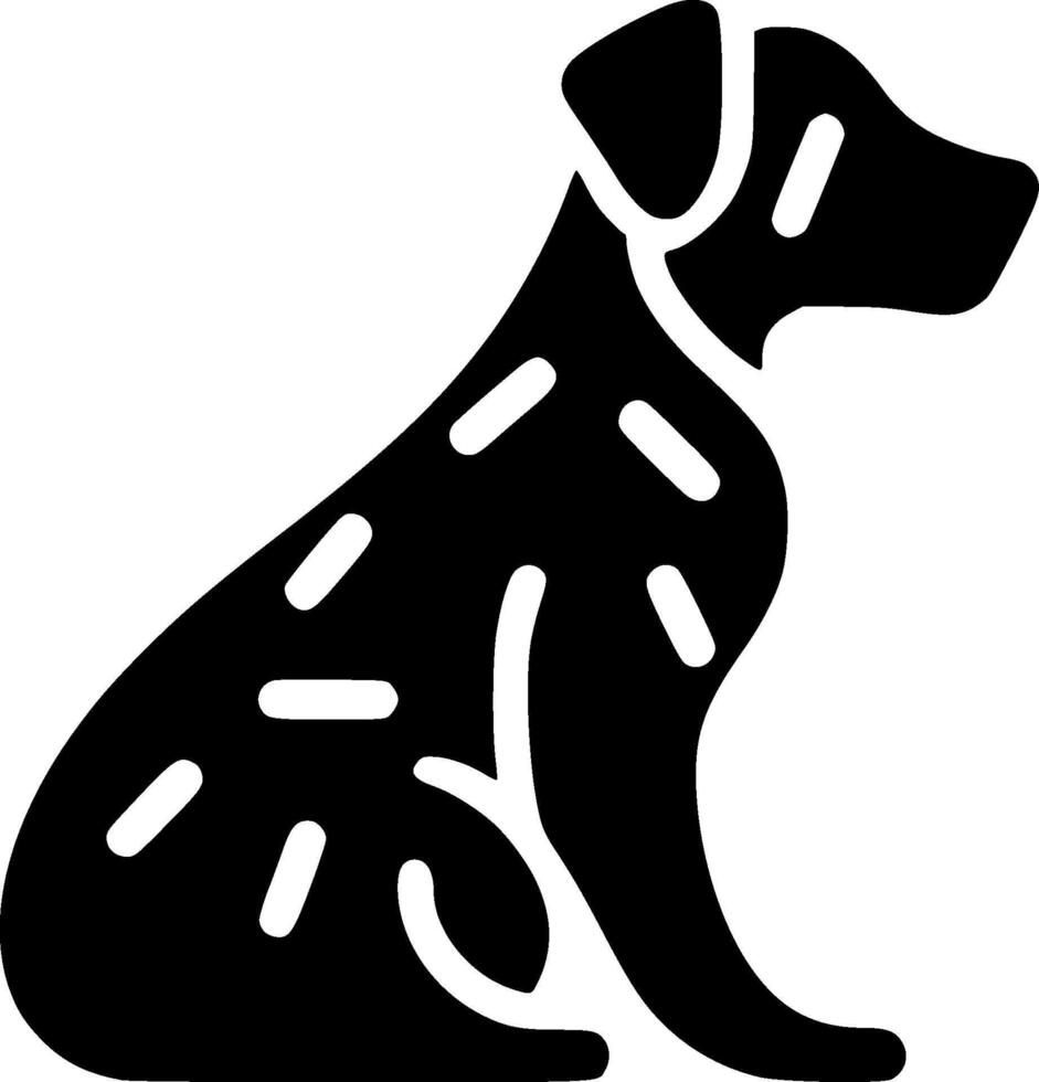 Dalmatian, Black and White illustration vector
