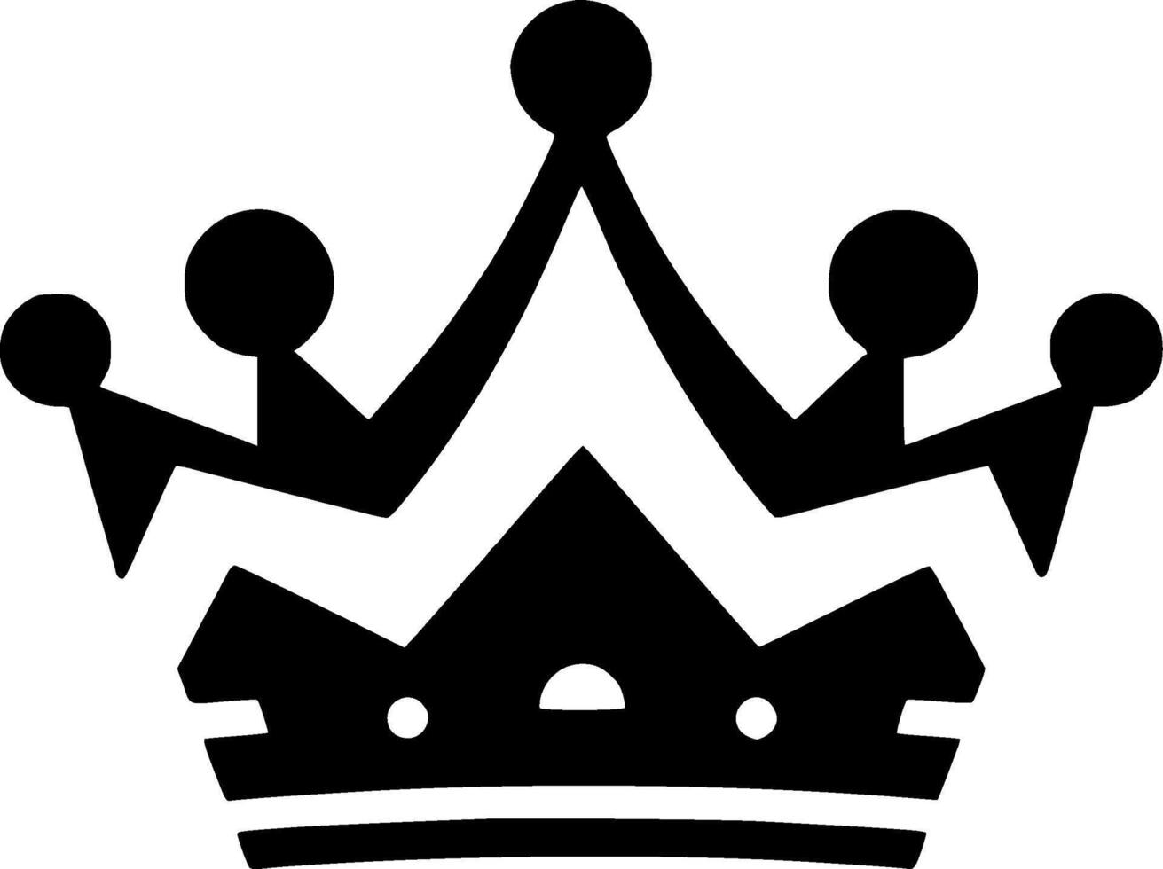 Crown - Minimalist and Flat Logo - illustration vector