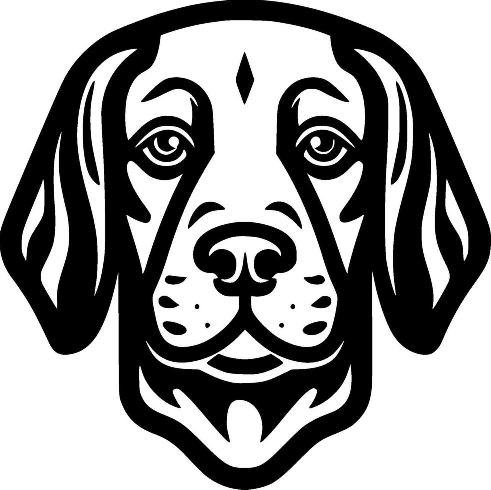 Dalmatian - Black and White Isolated Icon - illustration vector