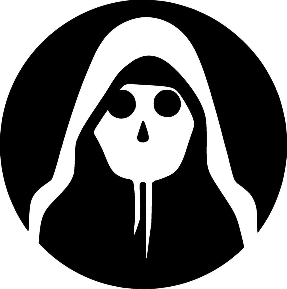 Death - Black and White Isolated Icon - illustration vector