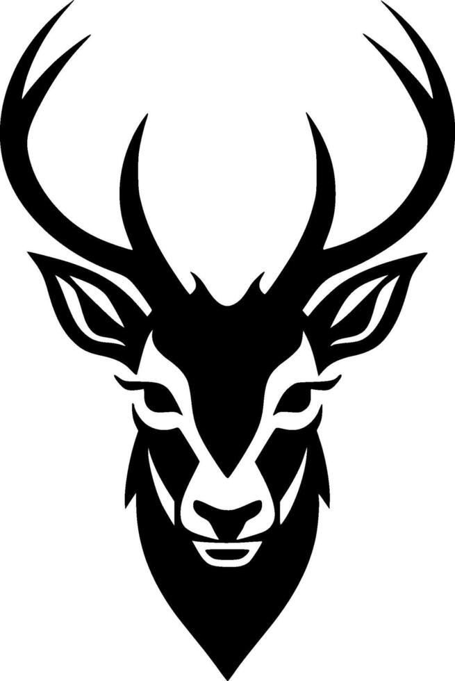 Deer, Minimalist and Simple Silhouette - illustration vector