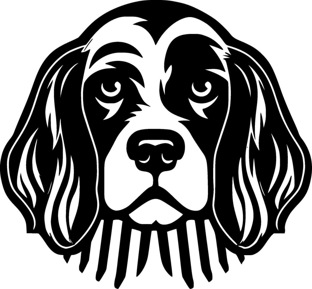 Dog, Minimalist and Simple Silhouette - illustration vector