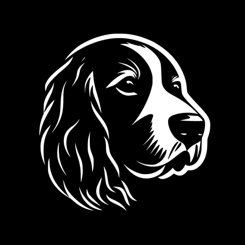 Dog, Minimalist and Simple Silhouette - illustration vector