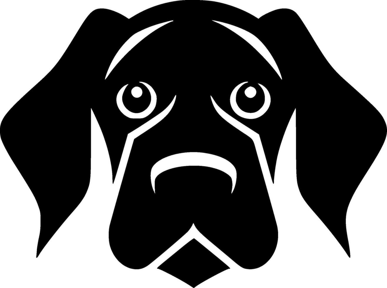 Dog, Black and White illustration vector