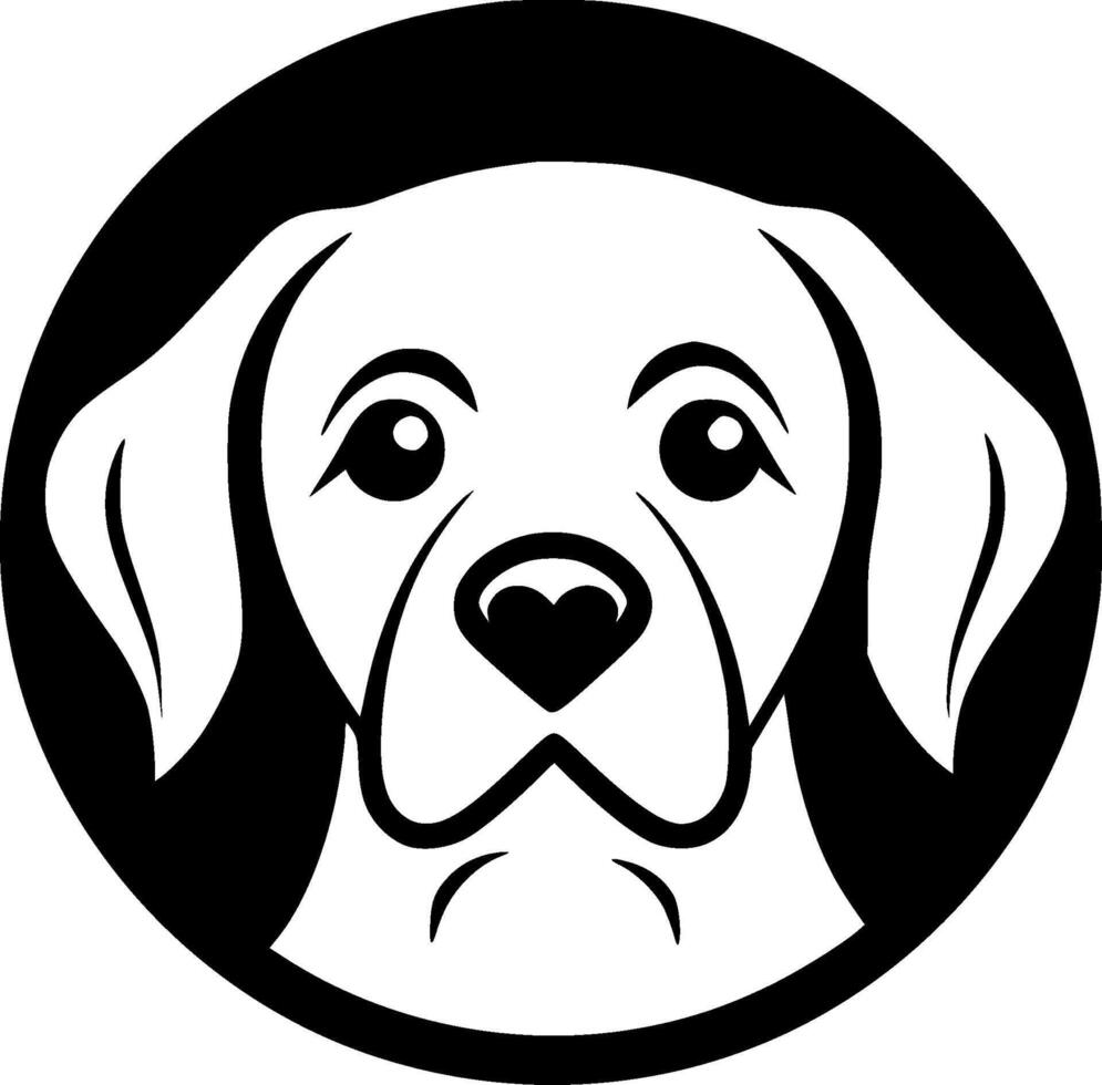 Dog, Black and White illustration vector