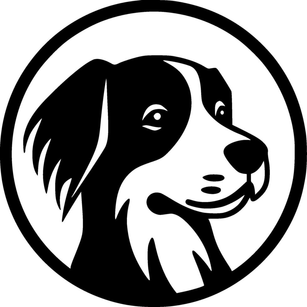 Dog, Minimalist and Simple Silhouette - illustration vector