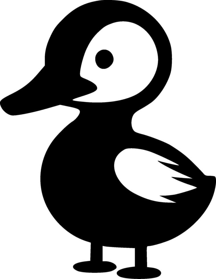 Duck, Minimalist and Simple Silhouette - illustration vector