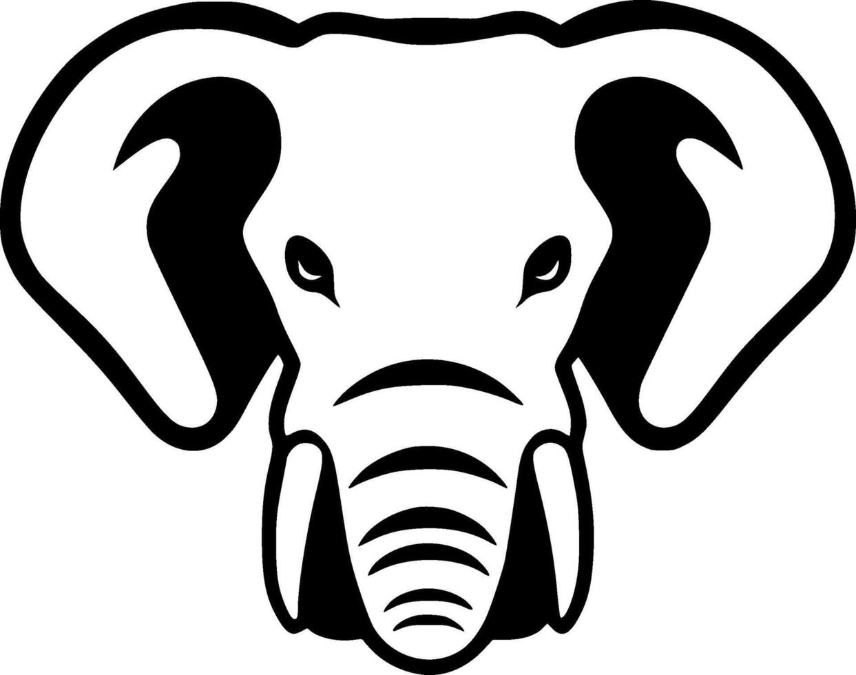Elephant - Minimalist and Flat Logo - illustration vector