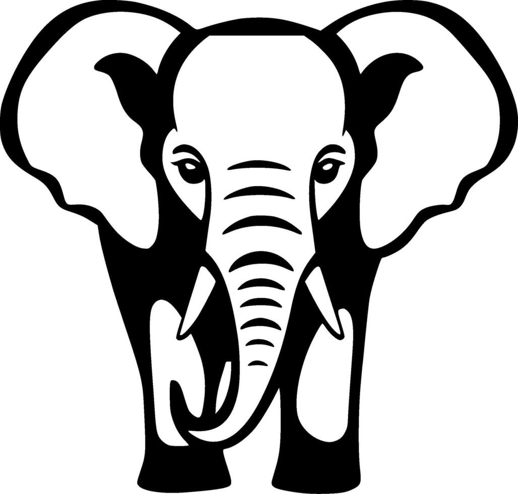 Elephant - Minimalist and Flat Logo - illustration vector