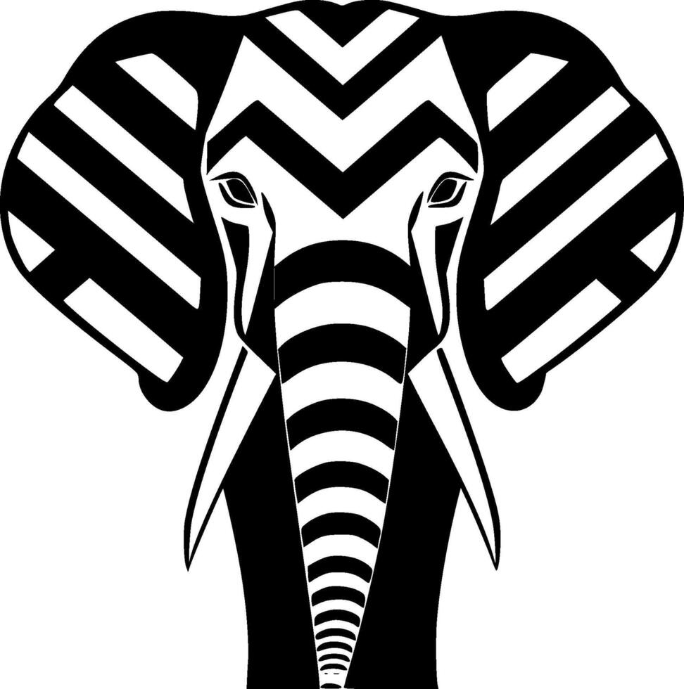 Elephant, Minimalist and Simple Silhouette - illustration vector