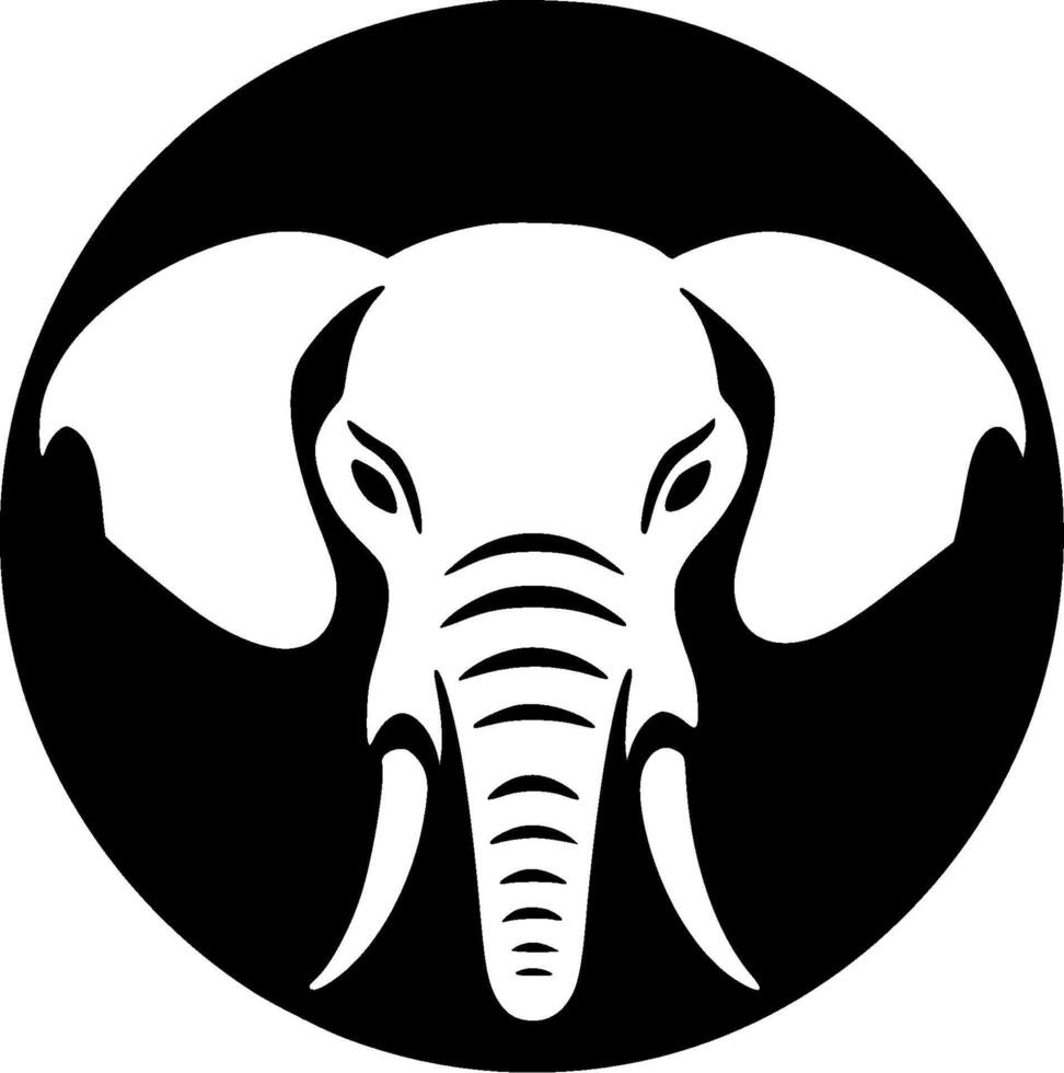 Elephant - Minimalist and Flat Logo - illustration vector