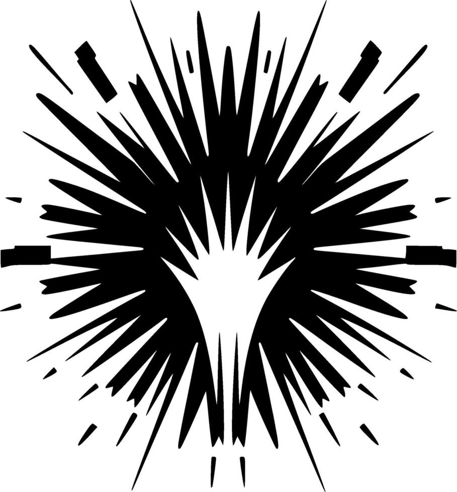 Explosion, Minimalist and Simple Silhouette - illustration vector