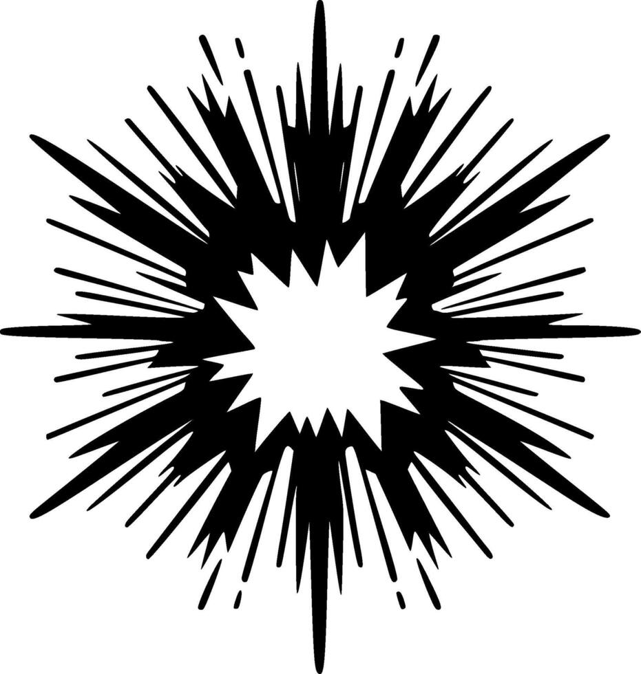 Explosion, Minimalist and Simple Silhouette - illustration vector
