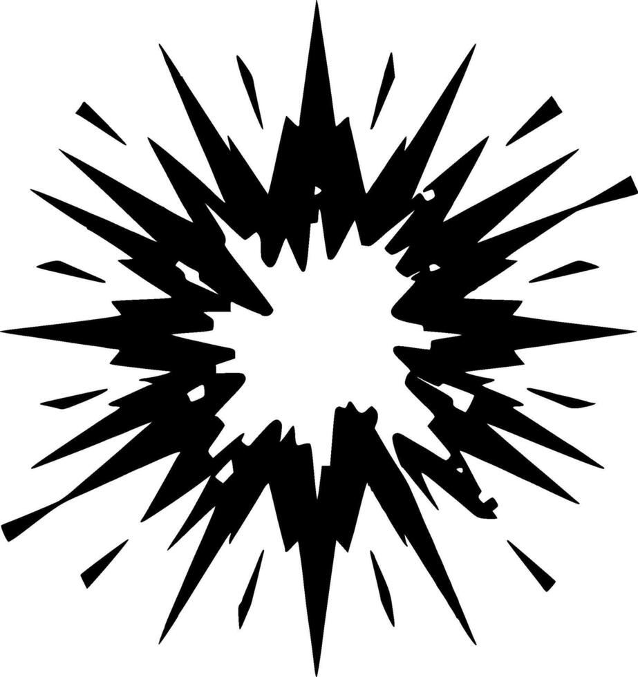 Explosion, Minimalist and Simple Silhouette - illustration vector