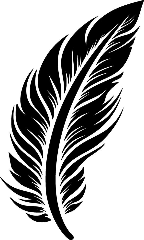 Feather - Minimalist and Flat Logo - illustration vector