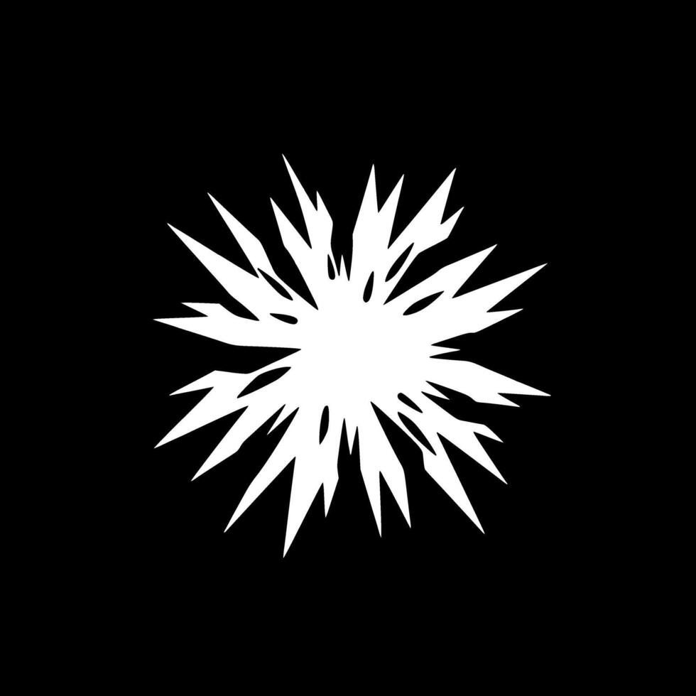 Explosion, Minimalist and Simple Silhouette - illustration vector