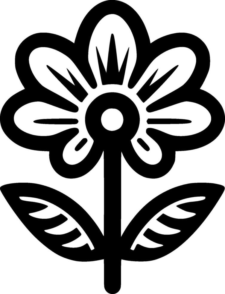 Flower, Minimalist and Simple Silhouette - illustration vector