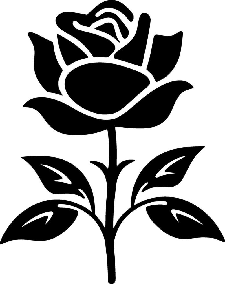 Flower, Black and White illustration vector