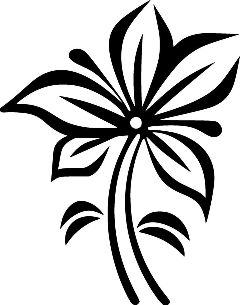 Flower, Minimalist and Simple Silhouette - illustration vector