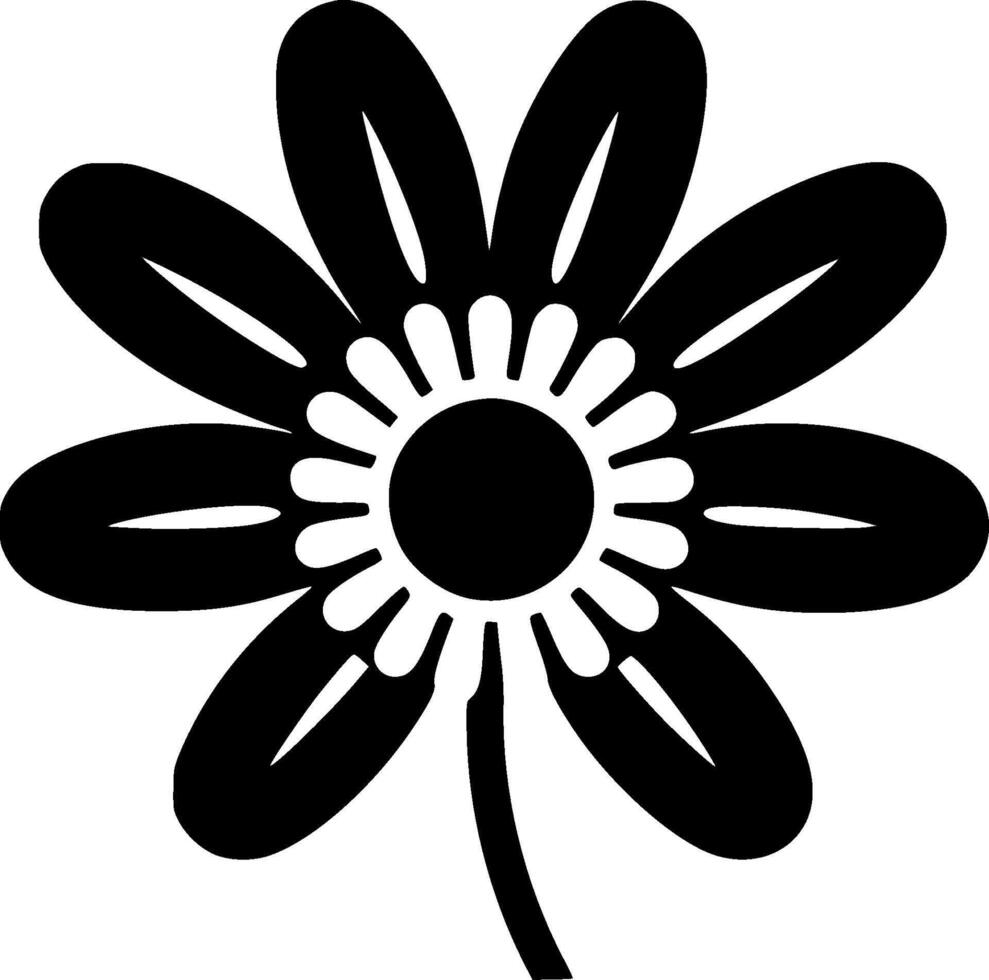 Flower, Black and White illustration vector