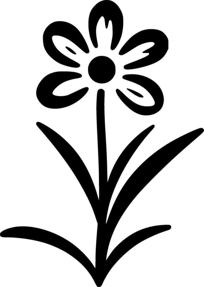 Flower, Minimalist and Simple Silhouette - illustration vector