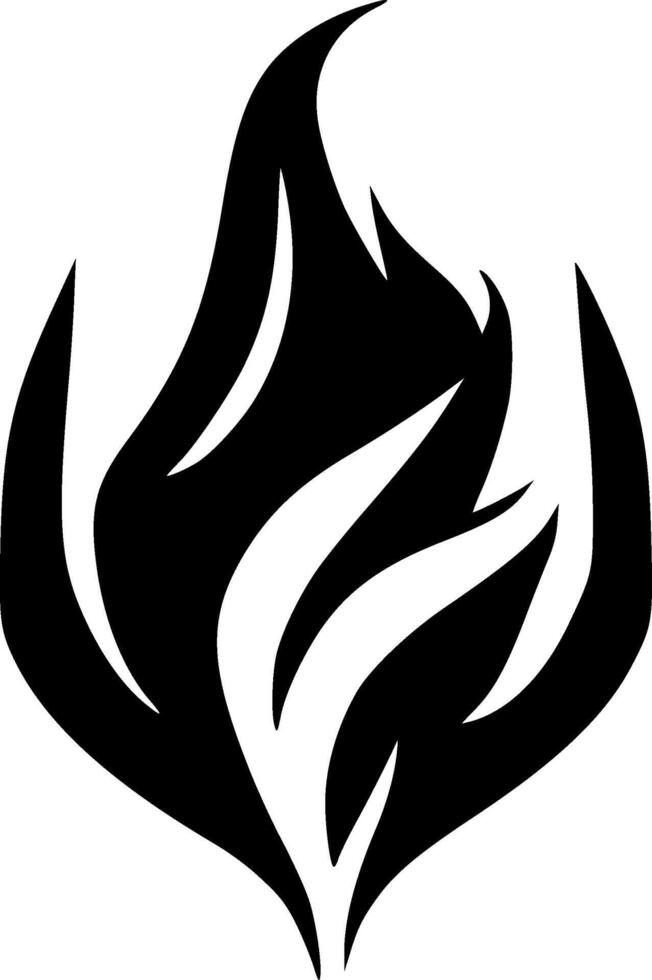 Fire, Minimalist and Simple Silhouette - illustration vector
