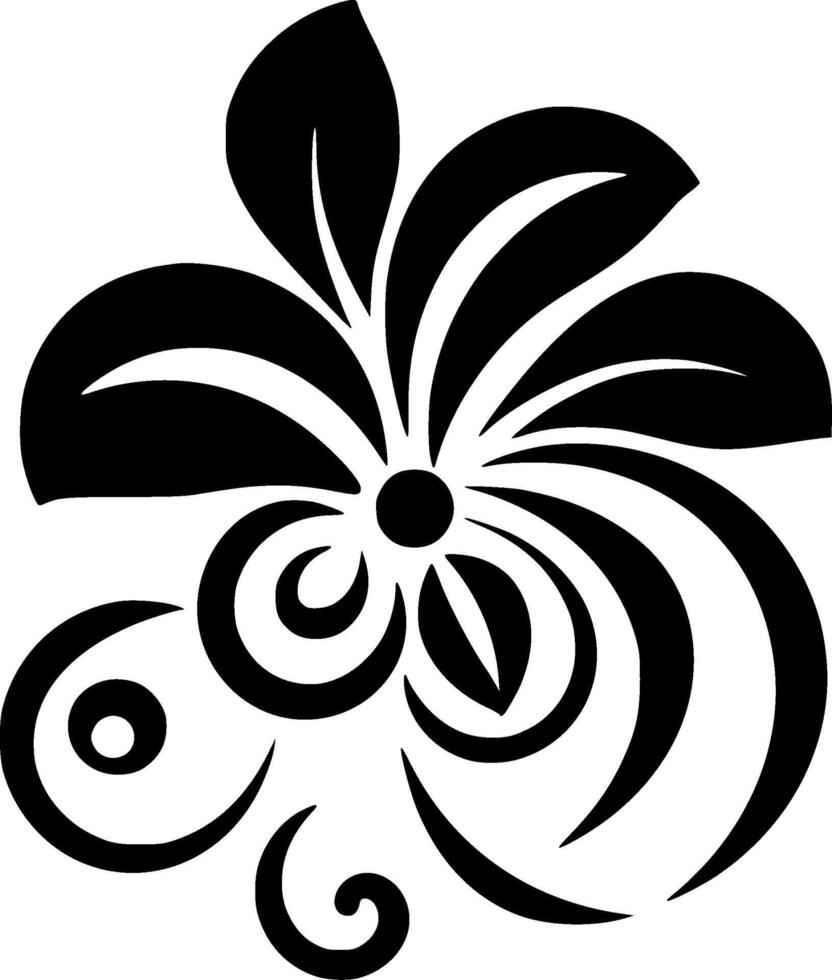 Flower, Black and White illustration vector