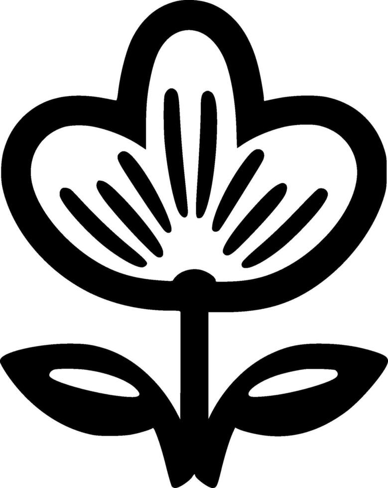 Flower, Minimalist and Simple Silhouette - illustration vector