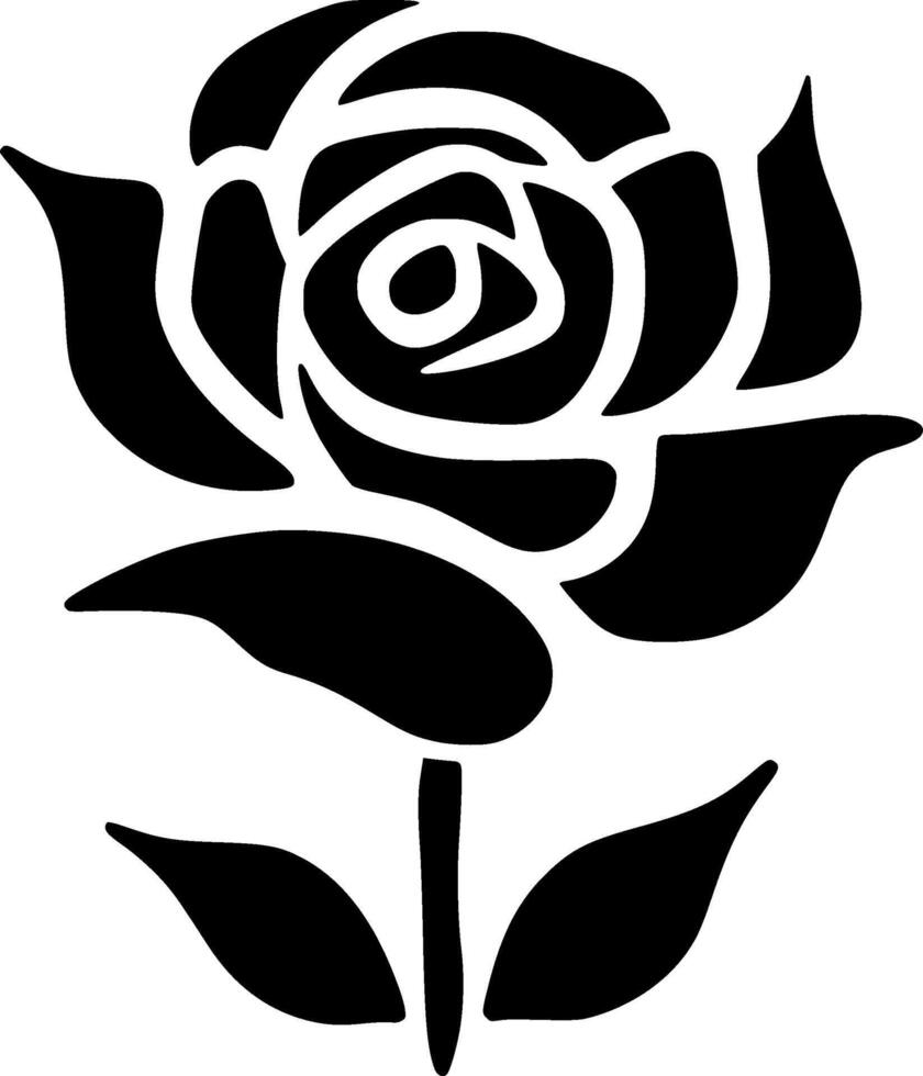 Flower, Minimalist and Simple Silhouette - illustration vector
