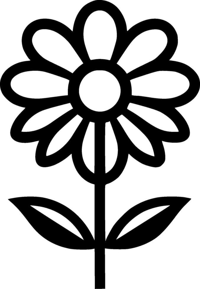 Flower, Minimalist and Simple Silhouette - illustration vector