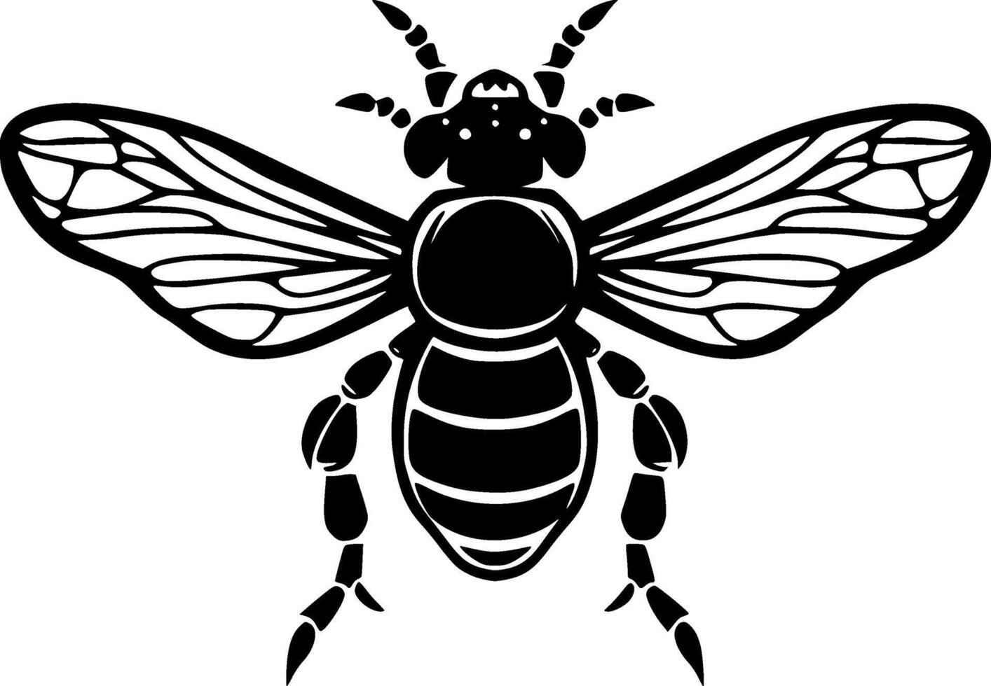 Fly, Minimalist and Simple Silhouette - illustration vector