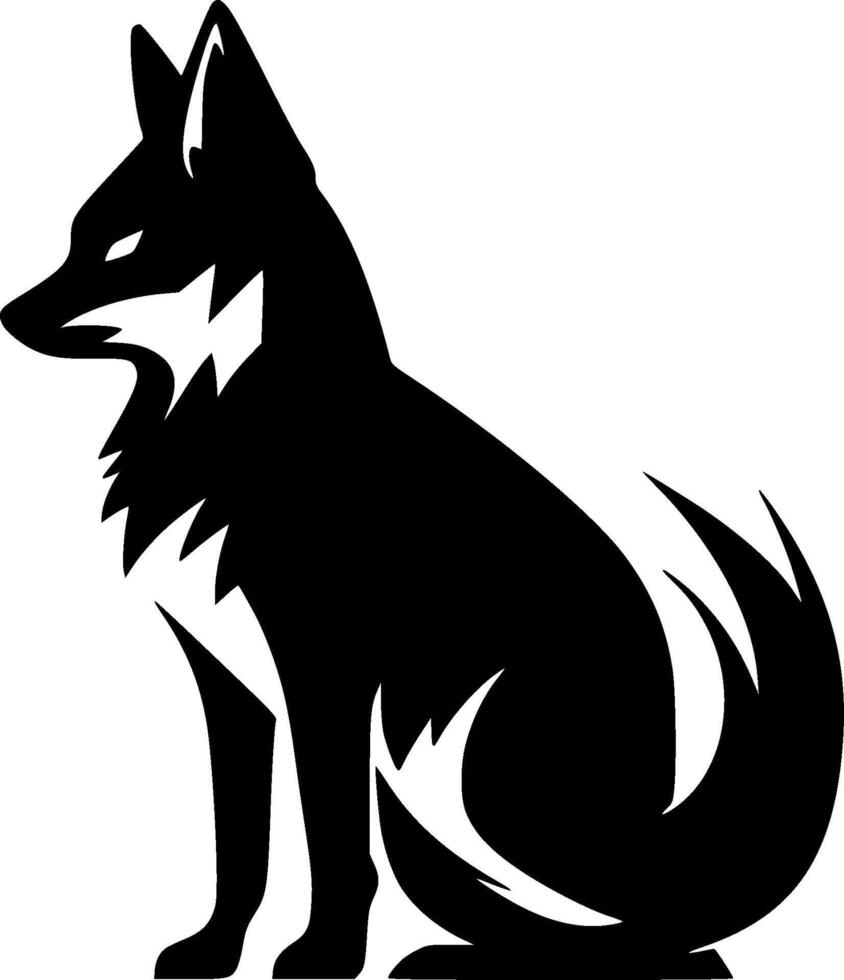 Fox, Minimalist and Simple Silhouette - illustration vector