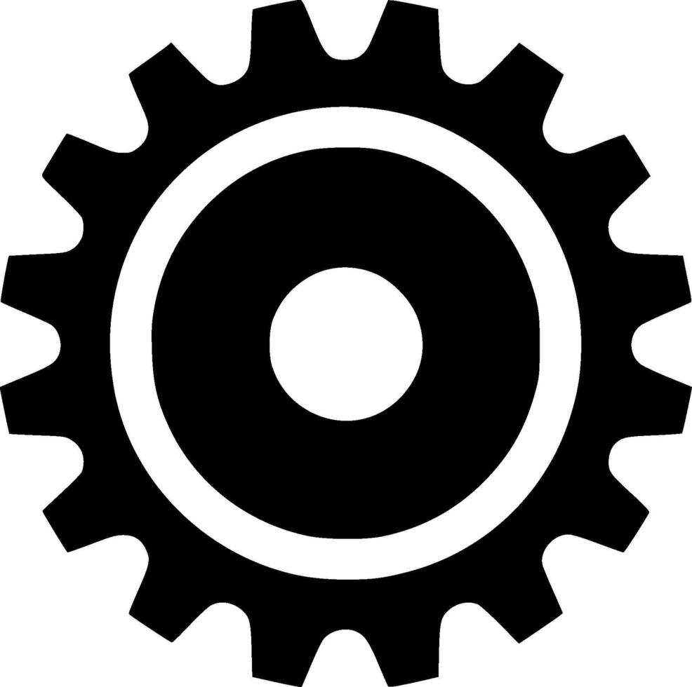 Gear, Minimalist and Simple Silhouette - illustration vector