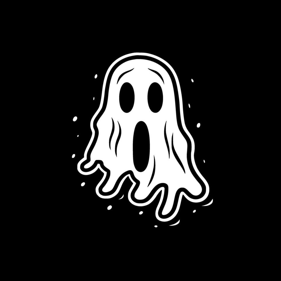 Ghost, Minimalist and Simple Silhouette - illustration vector