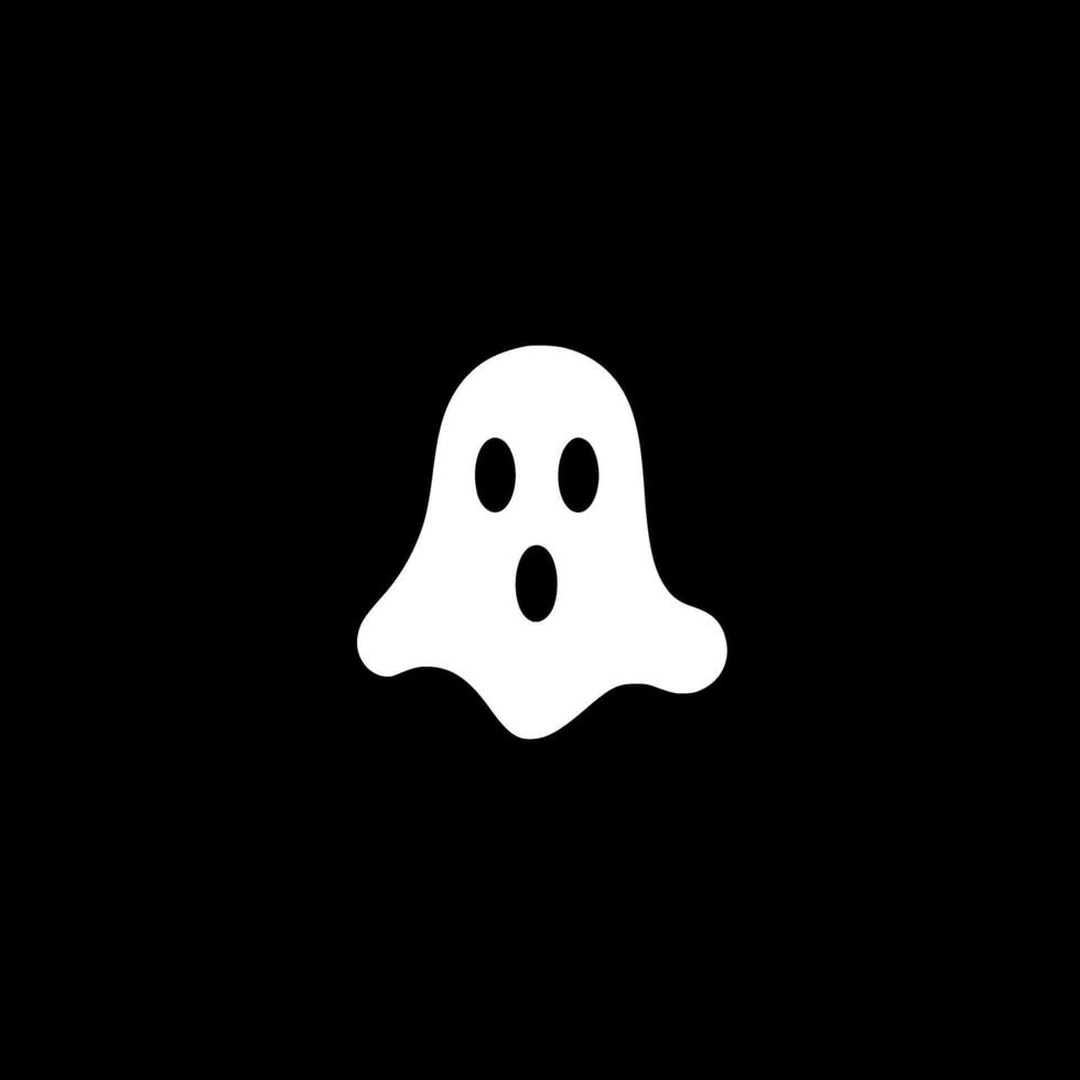 Ghost, Minimalist and Simple Silhouette - illustration vector