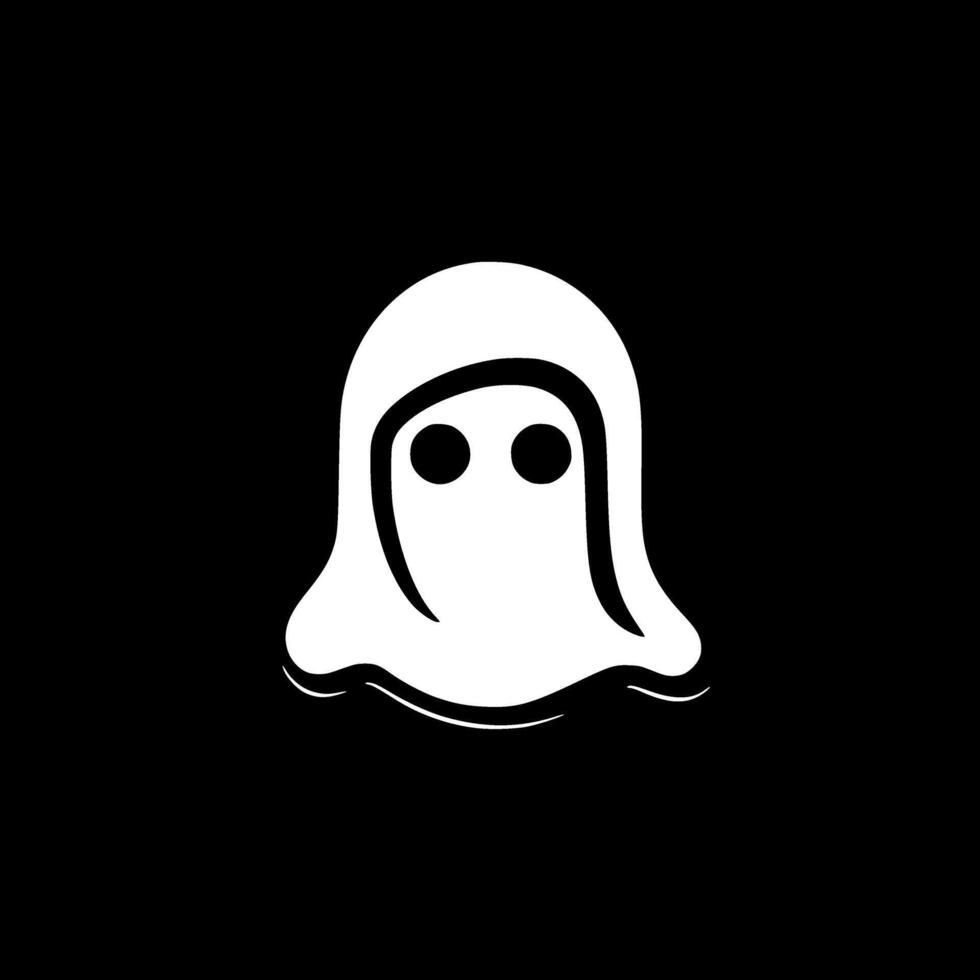Ghost, Minimalist and Simple Silhouette - illustration vector