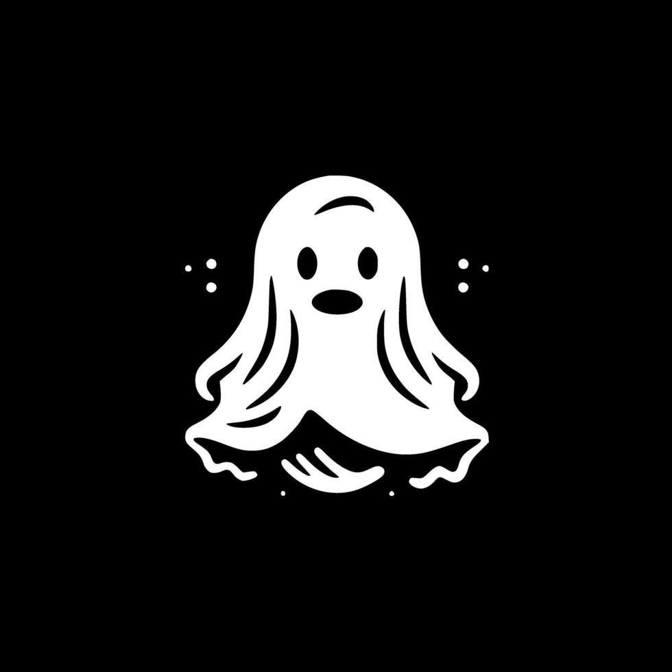 Ghost - Black and White Isolated Icon - illustration vector