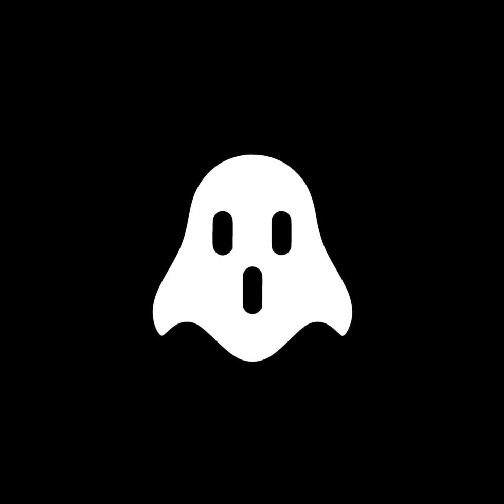 Ghost - Black and White Isolated Icon - illustration vector